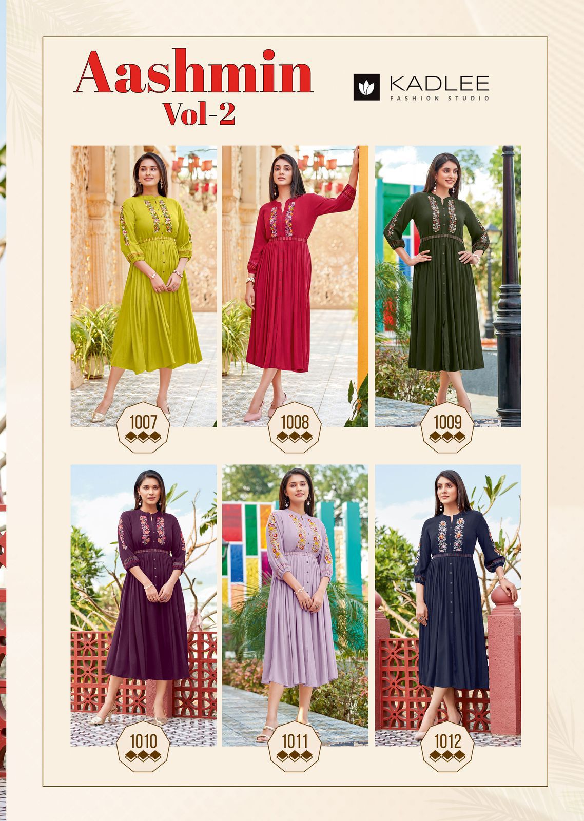 Kadlee Ashmin Vol 2 Rayon Kurtis Catalog at Wholesale Rate collection 9
