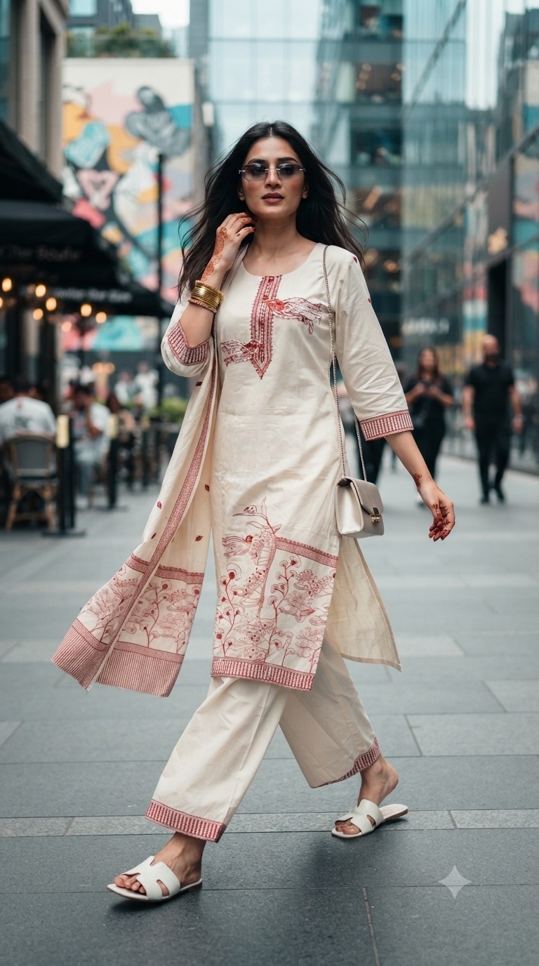Aarvee Creation Cotton Jaquard Cotton Salwar Kameez Size Set collection 1