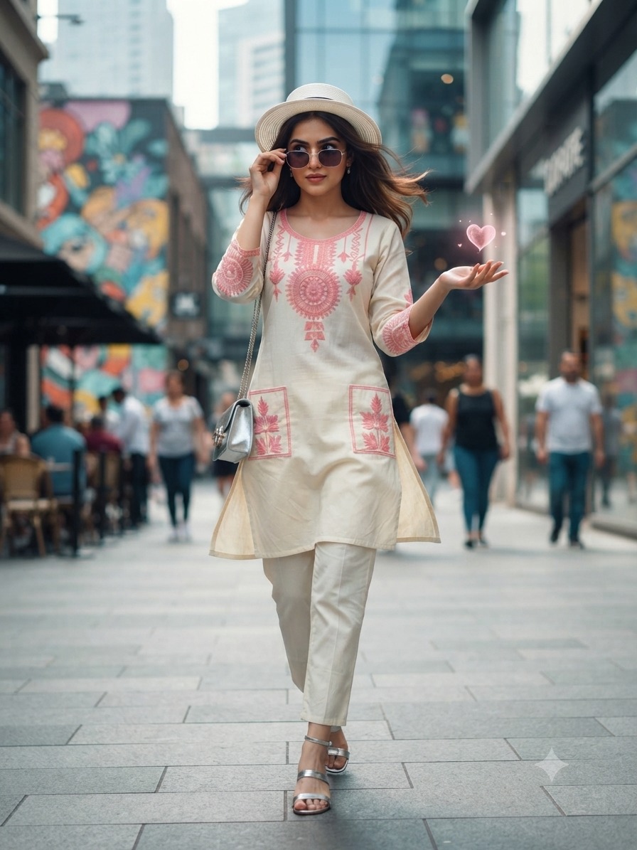 Aarvee Creation Khadi Co Ord Set Size Set collection 1
