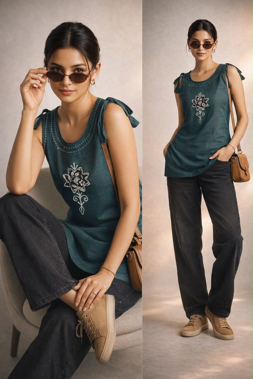 Aarvee Creation Appliquue Ladies Tops Size Set collection 4