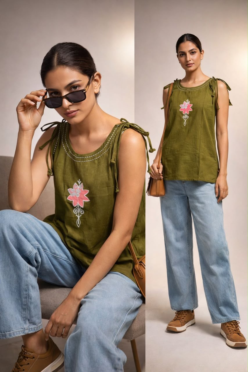 Aarvee Creation Appliquue Ladies Tops Size Set collection 6