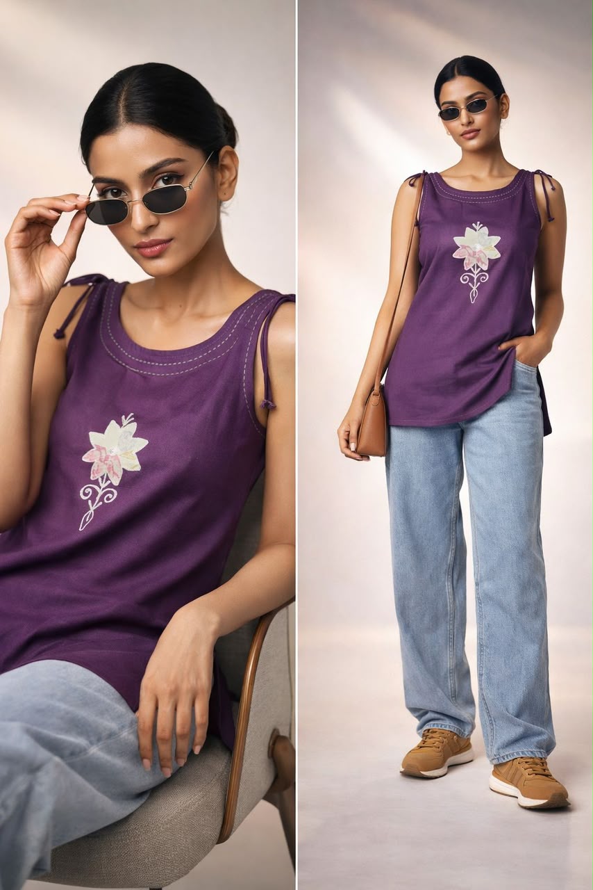 Aarvee Creation Appliquue Ladies Tops Size Set collection 3