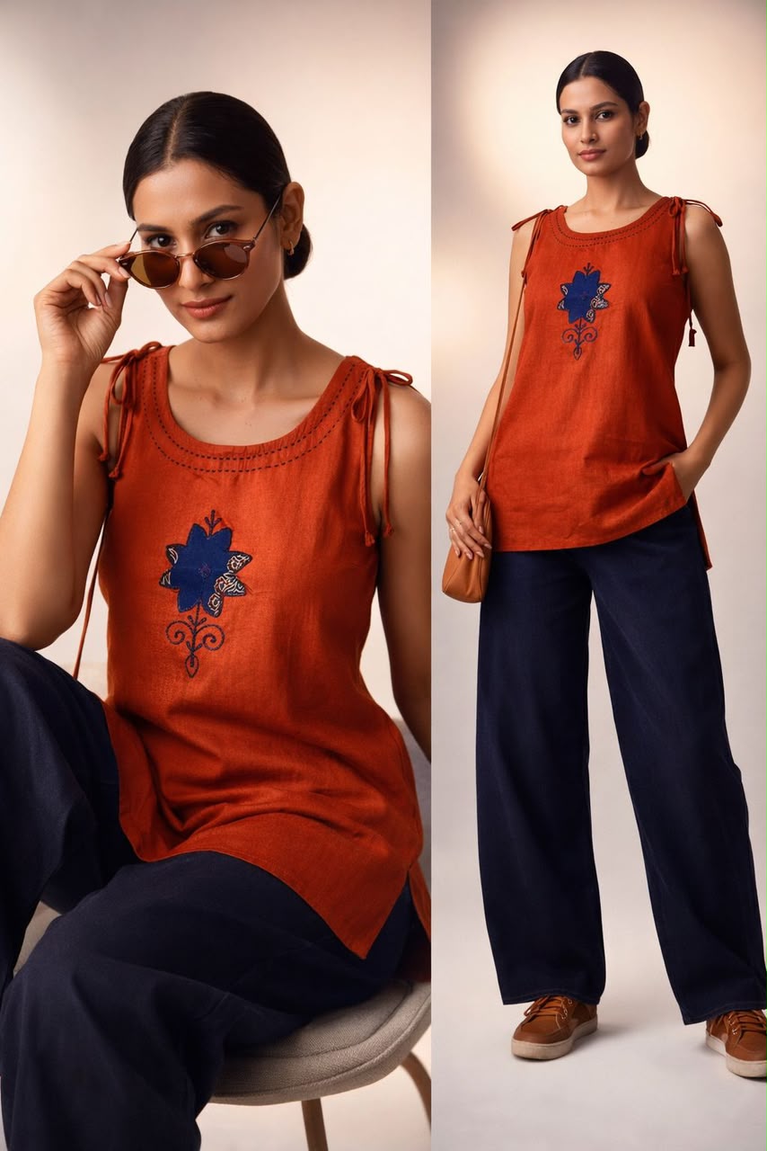 Aarvee Creation Appliquue Ladies Tops Size Set collection 1