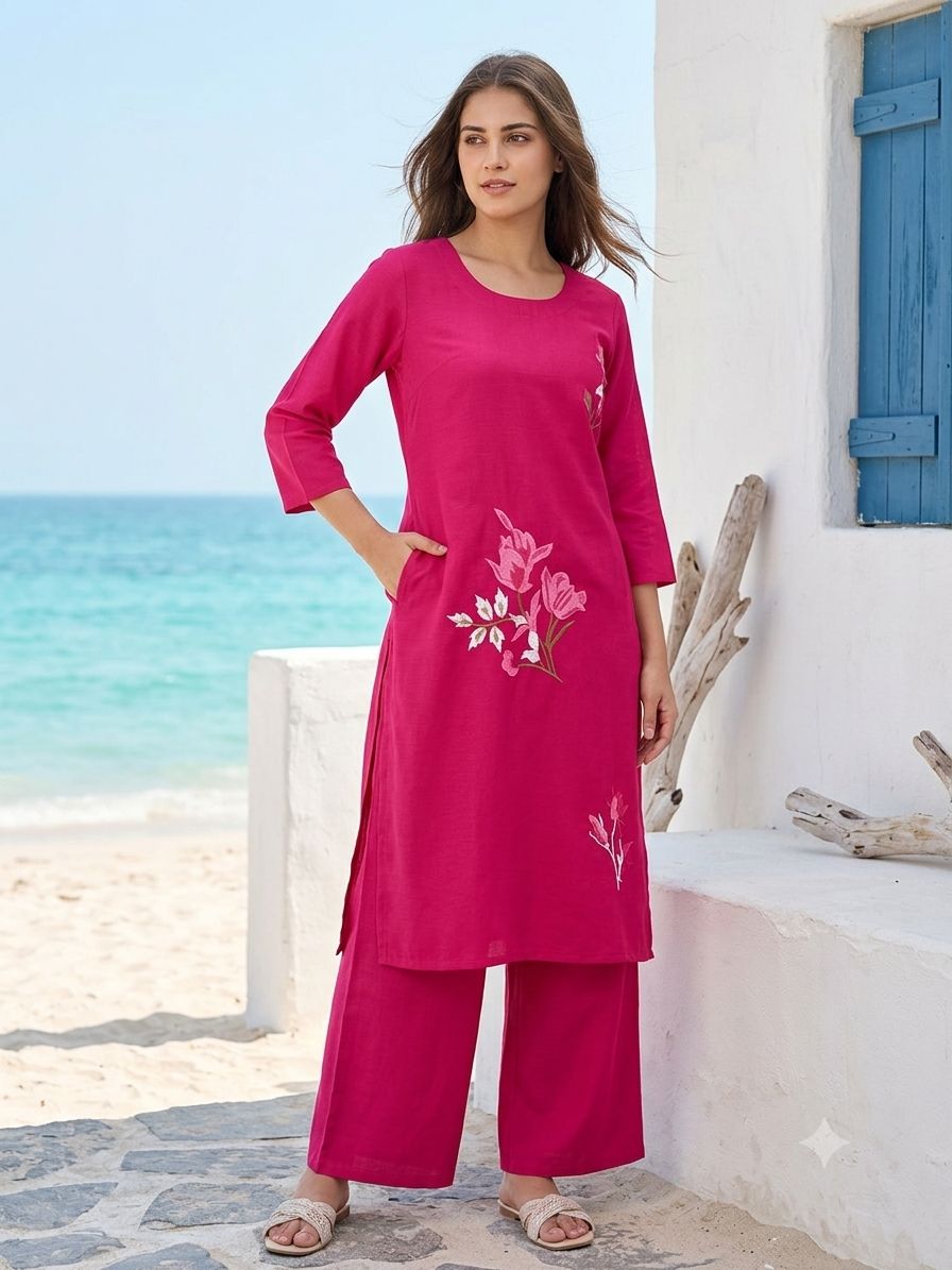 Aarvee Creation Rose Kurtis With Bottom Size Set collection 2