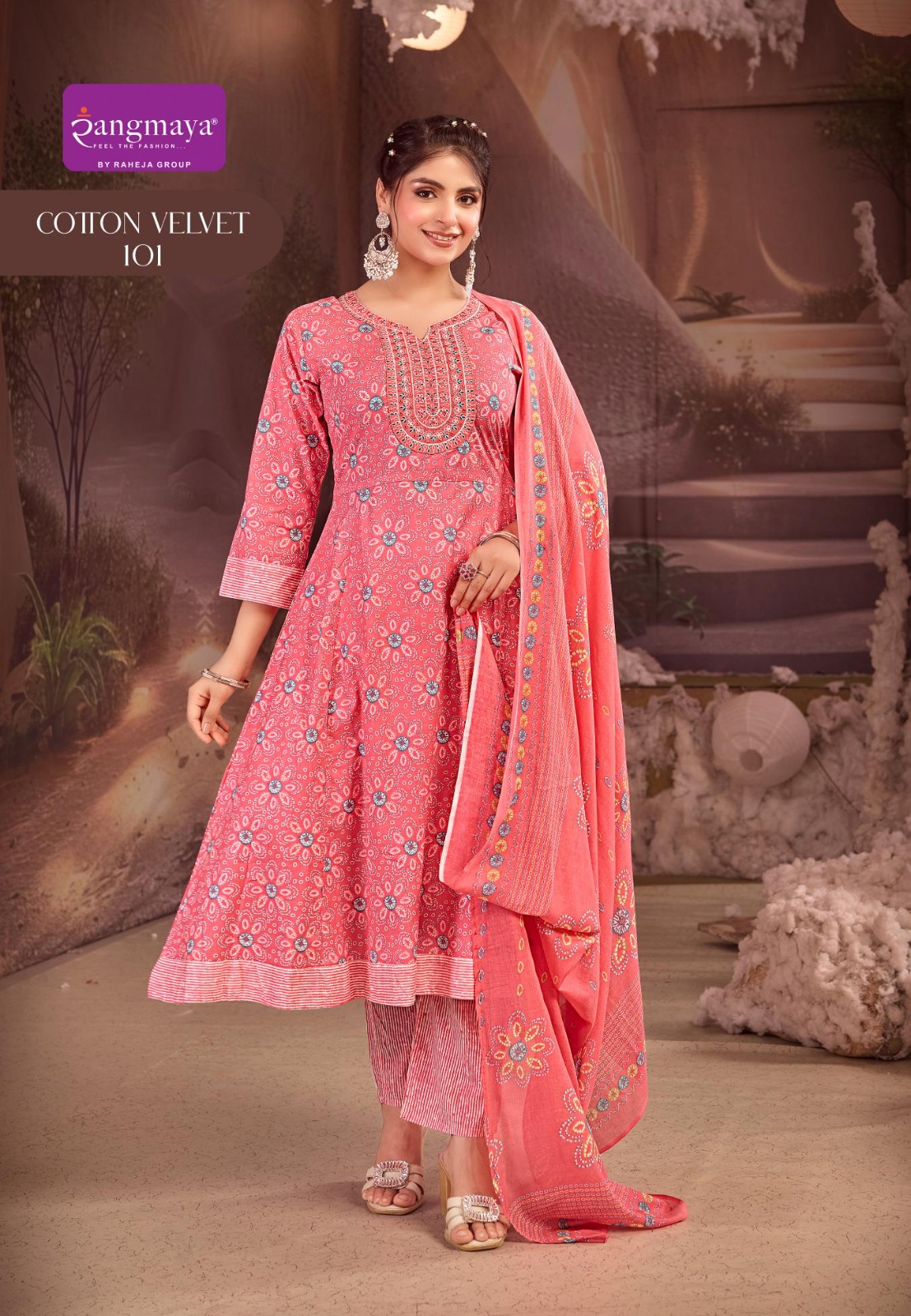 Rangmaya Cotton Velvet Printed Salwar Kameez Catalog collection 9