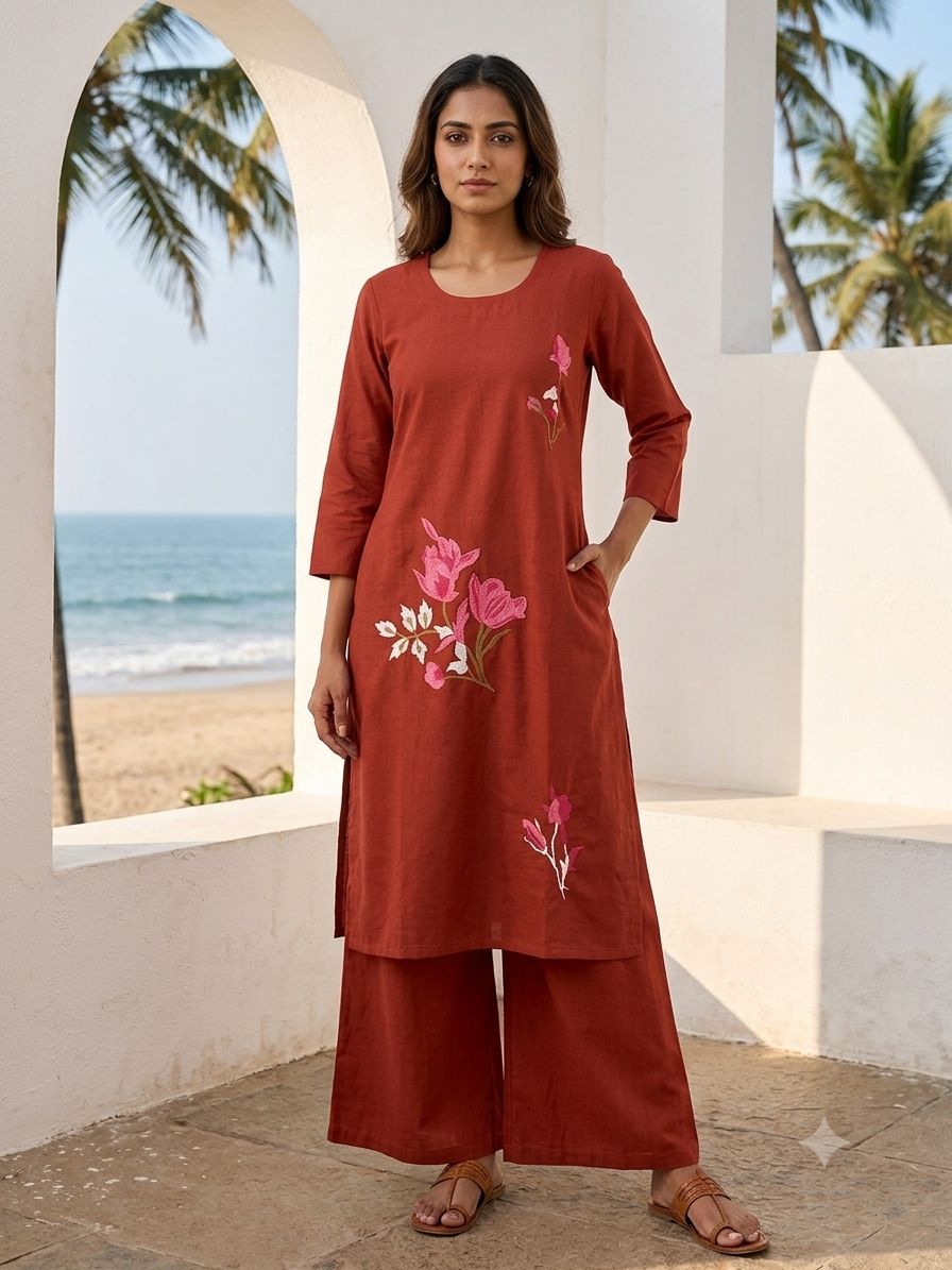 Aarvee Creation Rose Kurtis With Bottom Size Set collection 3