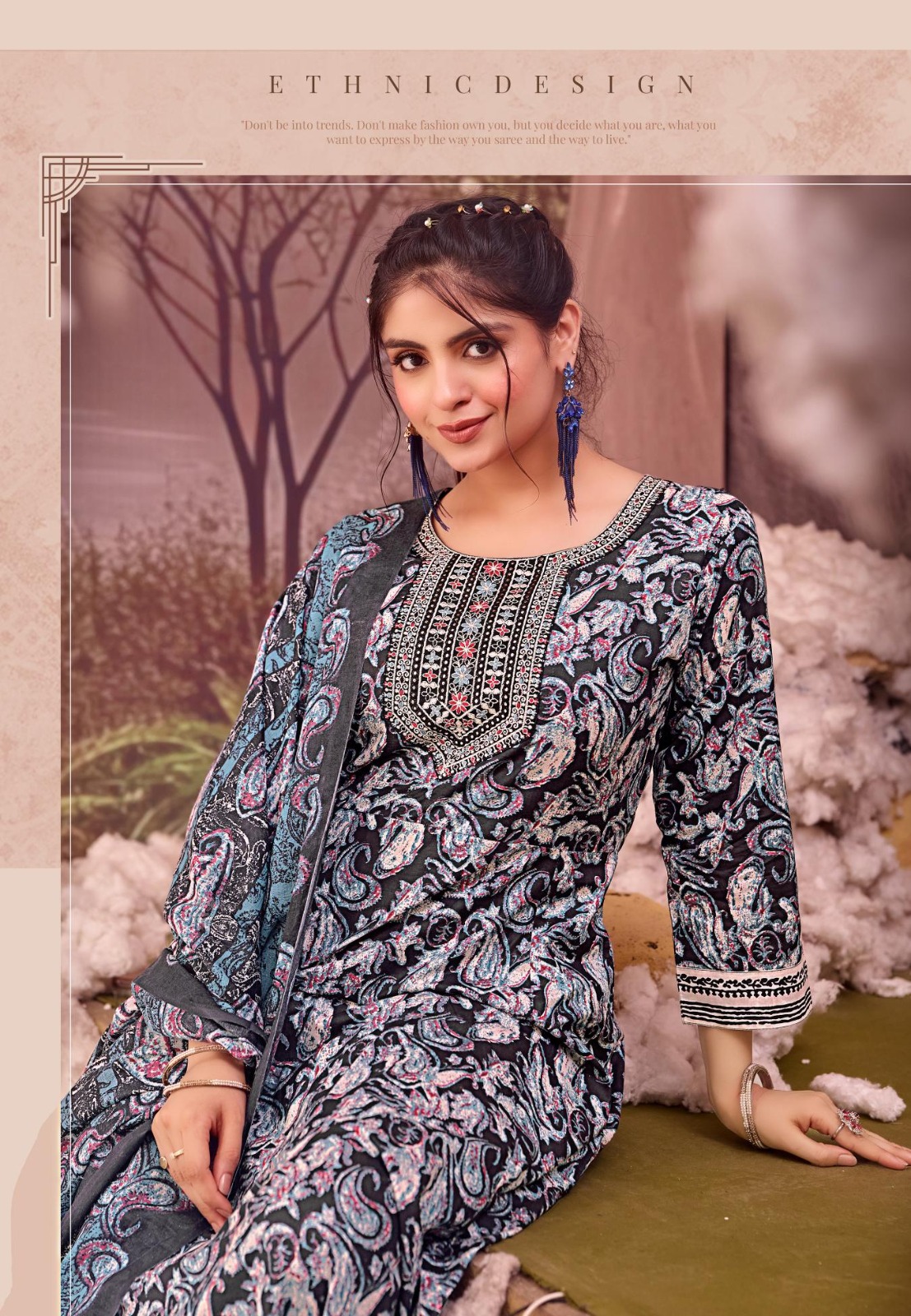 Rangmaya Cotton Velvet Printed Salwar Kameez Catalog collection 1