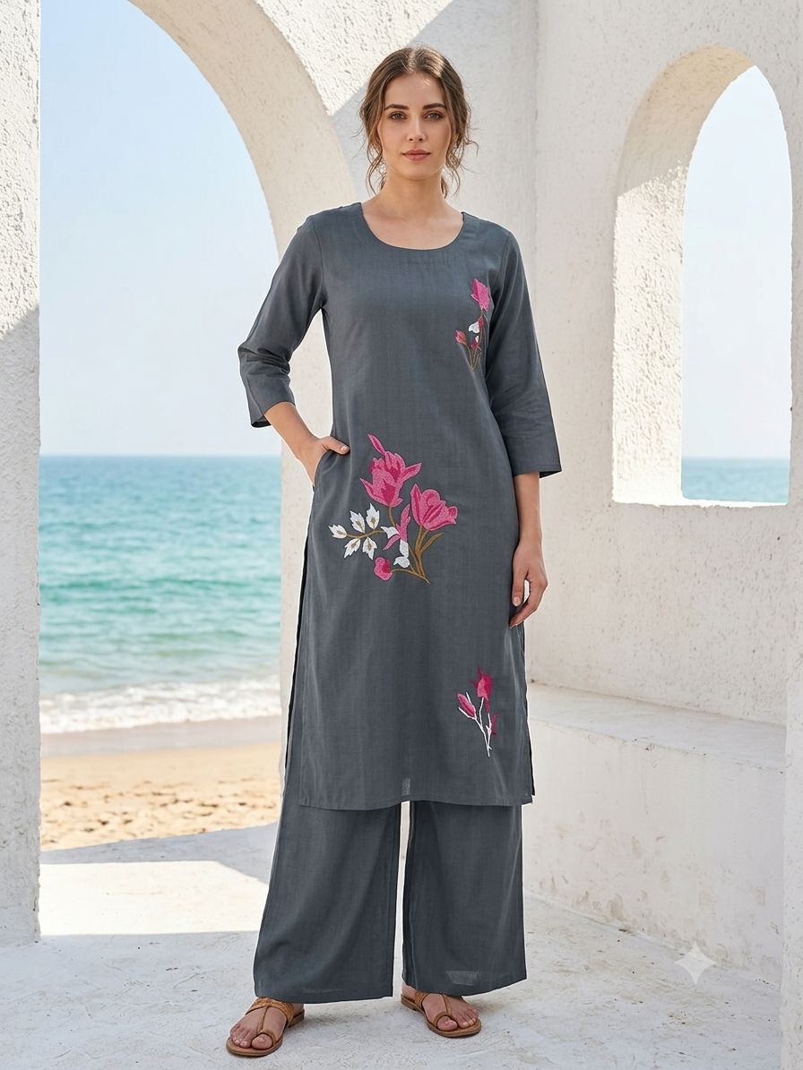 Aarvee Creation Rose Kurtis With Bottom Size Set collection 5