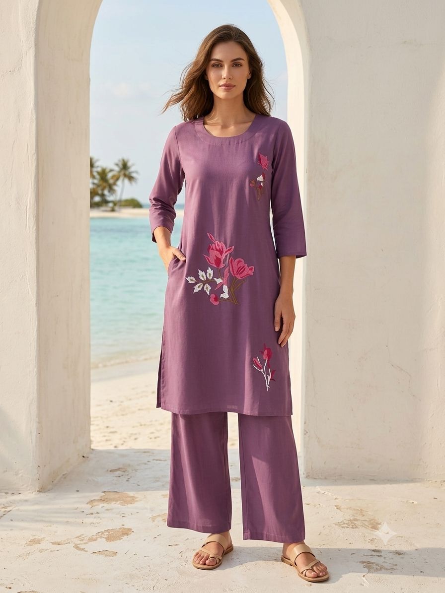 Aarvee Creation Rose Kurtis With Bottom Size Set collection 4