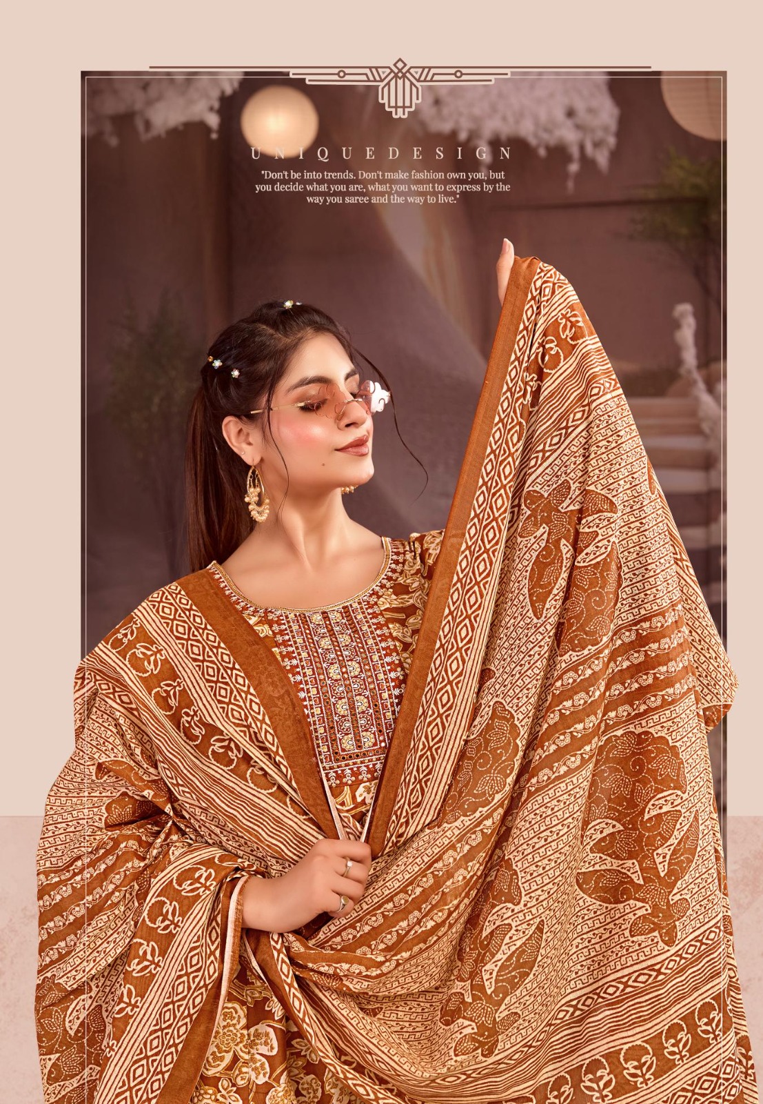 Rangmaya Cotton Velvet Printed Salwar Kameez Catalog collection 8