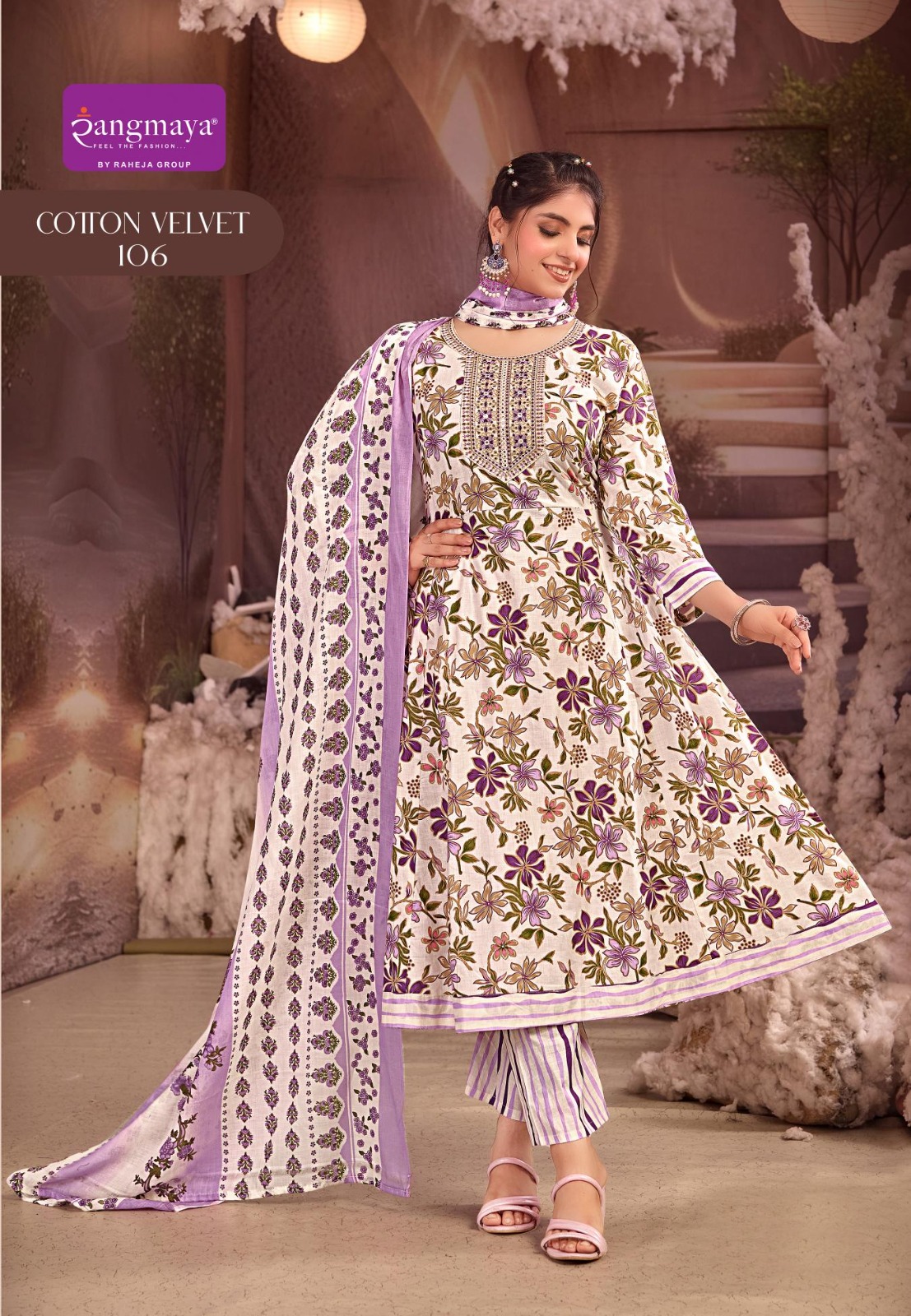 Rangmaya Cotton Velvet Printed Salwar Kameez Catalog collection 4