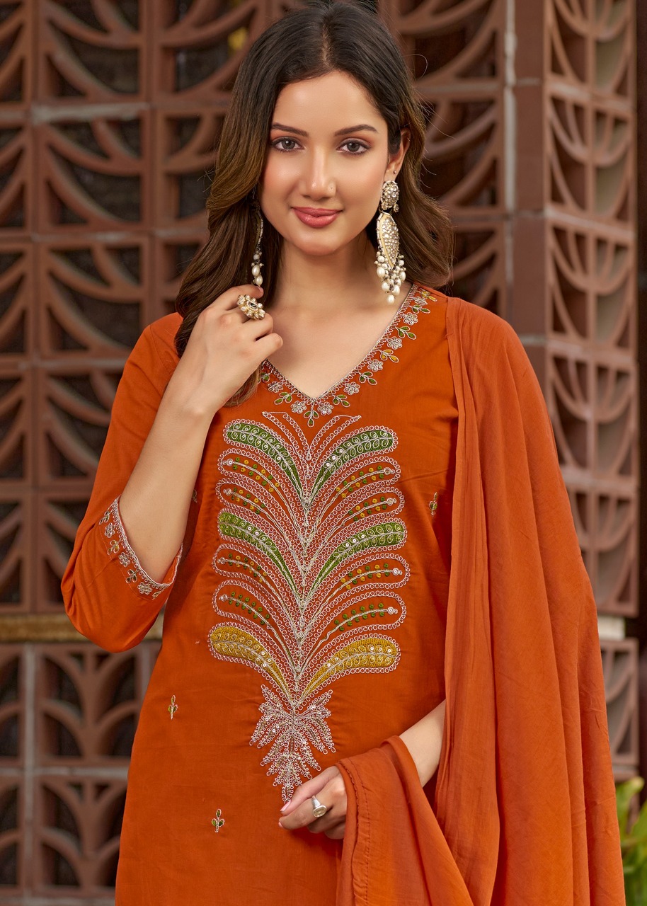 Pirohi Tanya Embroidery Salwar Kameez Size Set collection 1