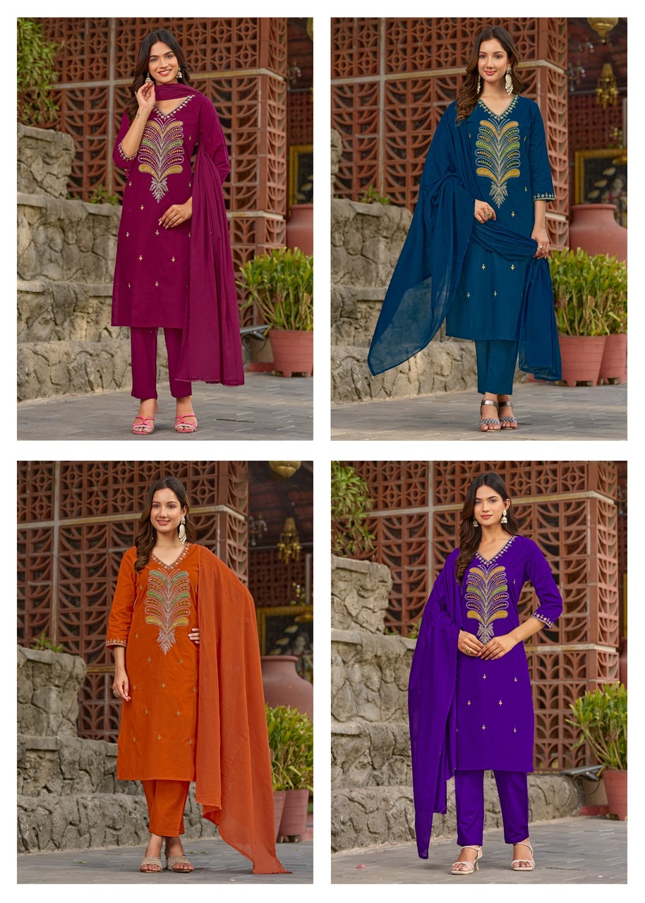 Pirohi Tanya Embroidery Salwar Kameez Size Set collection 8