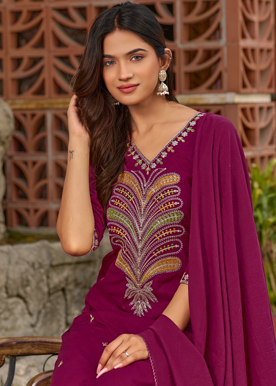 Pirohi Tanya Embroidery Salwar Kameez Size Set collection 5