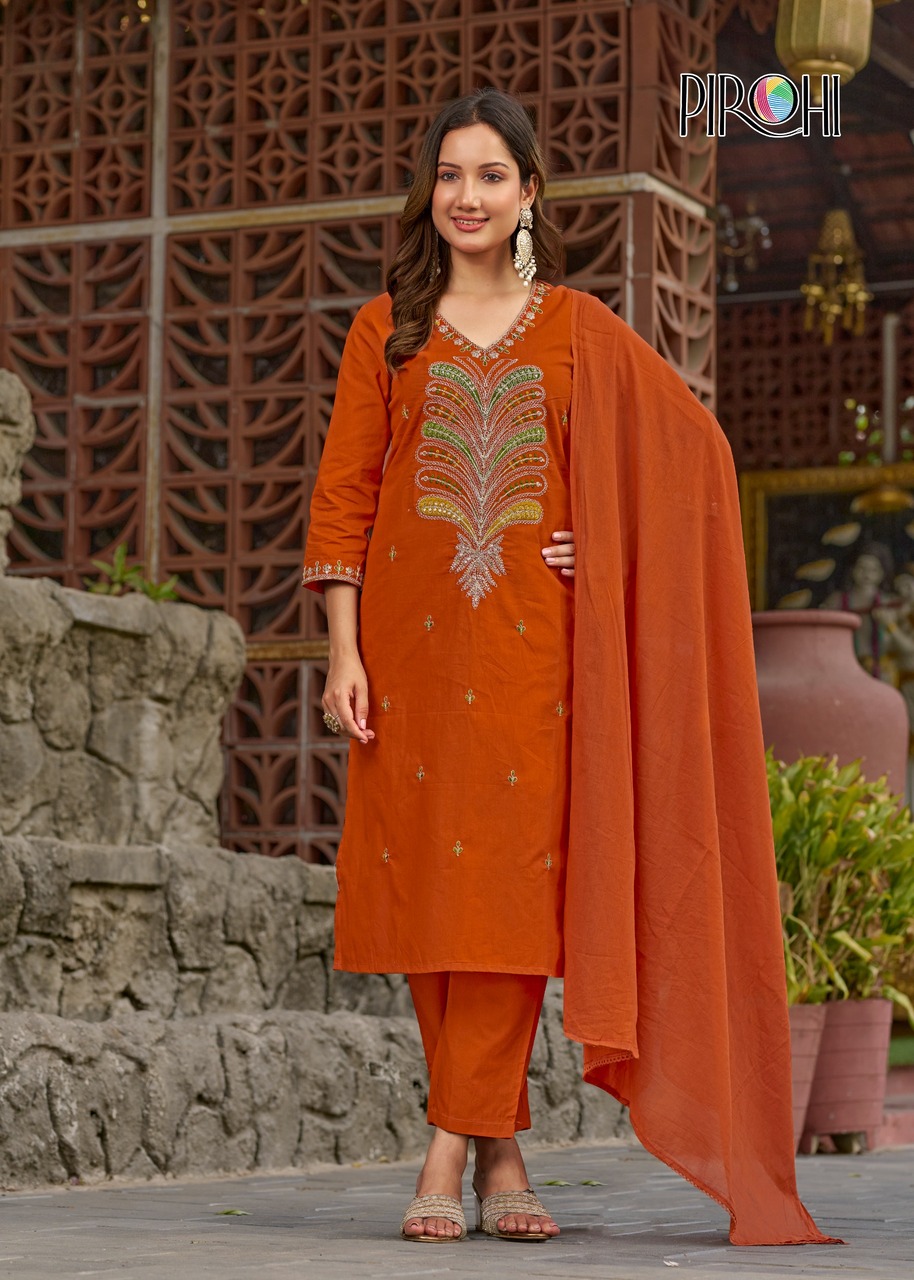 Pirohi Tanya Embroidery Salwar Kameez Size Set collection 4