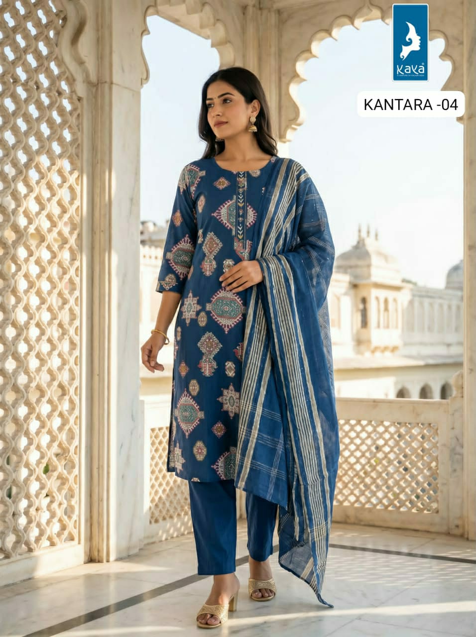 Kaya Kurti Kantara Printed Salwar Kameez Size Set collection 16