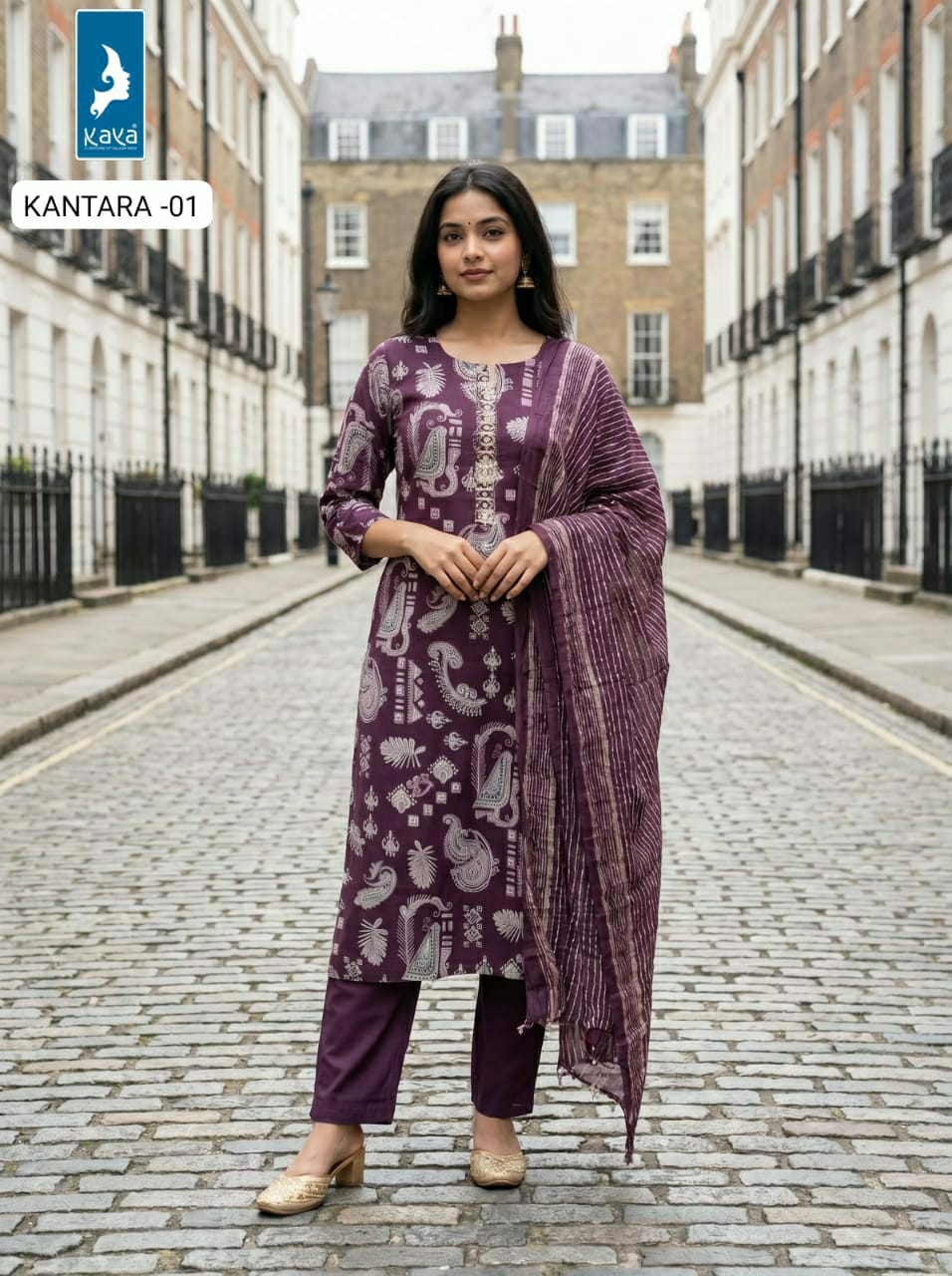 Kaya Kurti Kantara Printed Salwar Kameez Size Set collection 7