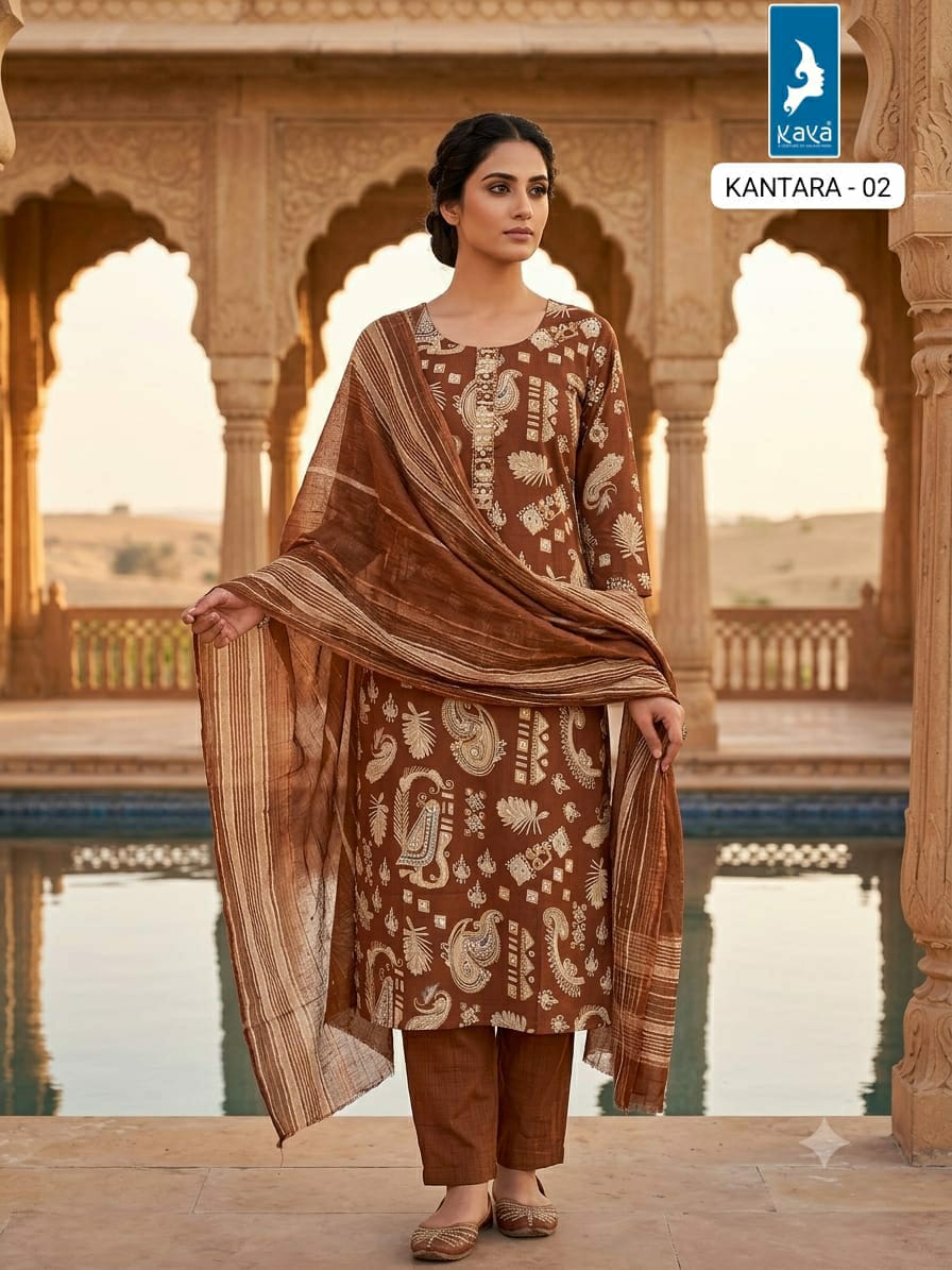 Kaya Kurti Kantara Printed Salwar Kameez Size Set collection 9