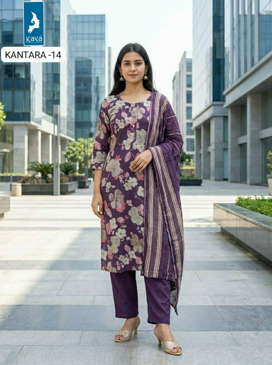 Kaya Kurti Kantara Printed Salwar Kameez Size Set collection 13
