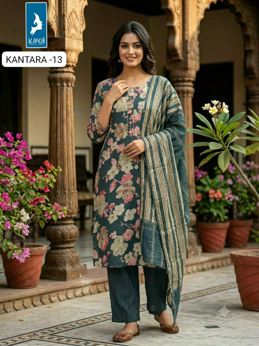 Kaya Kurti Kantara Printed Salwar Kameez Size Set collection 11