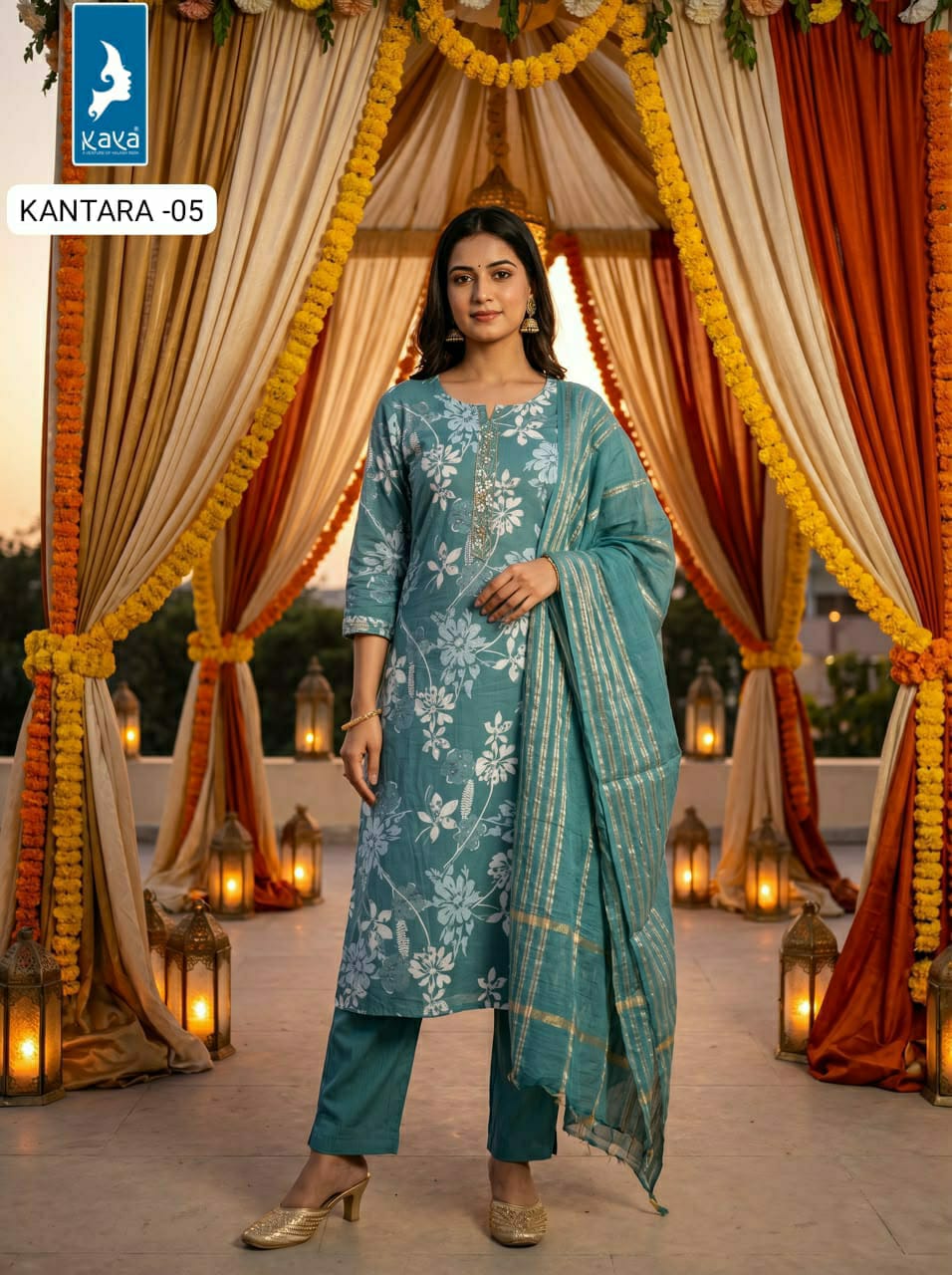 Kaya Kurti Kantara Printed Salwar Kameez Size Set collection 3