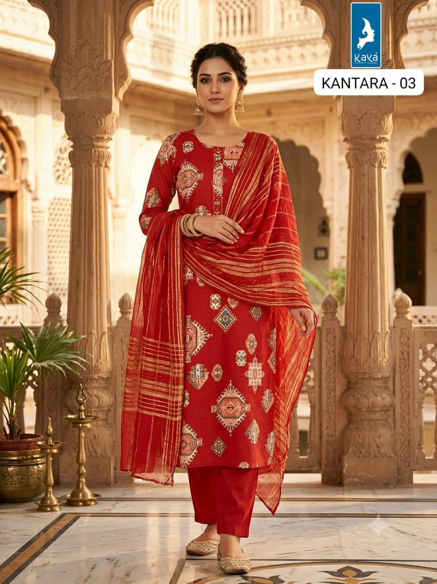 Kaya Kurti Kantara Printed Salwar Kameez Size Set collection 8