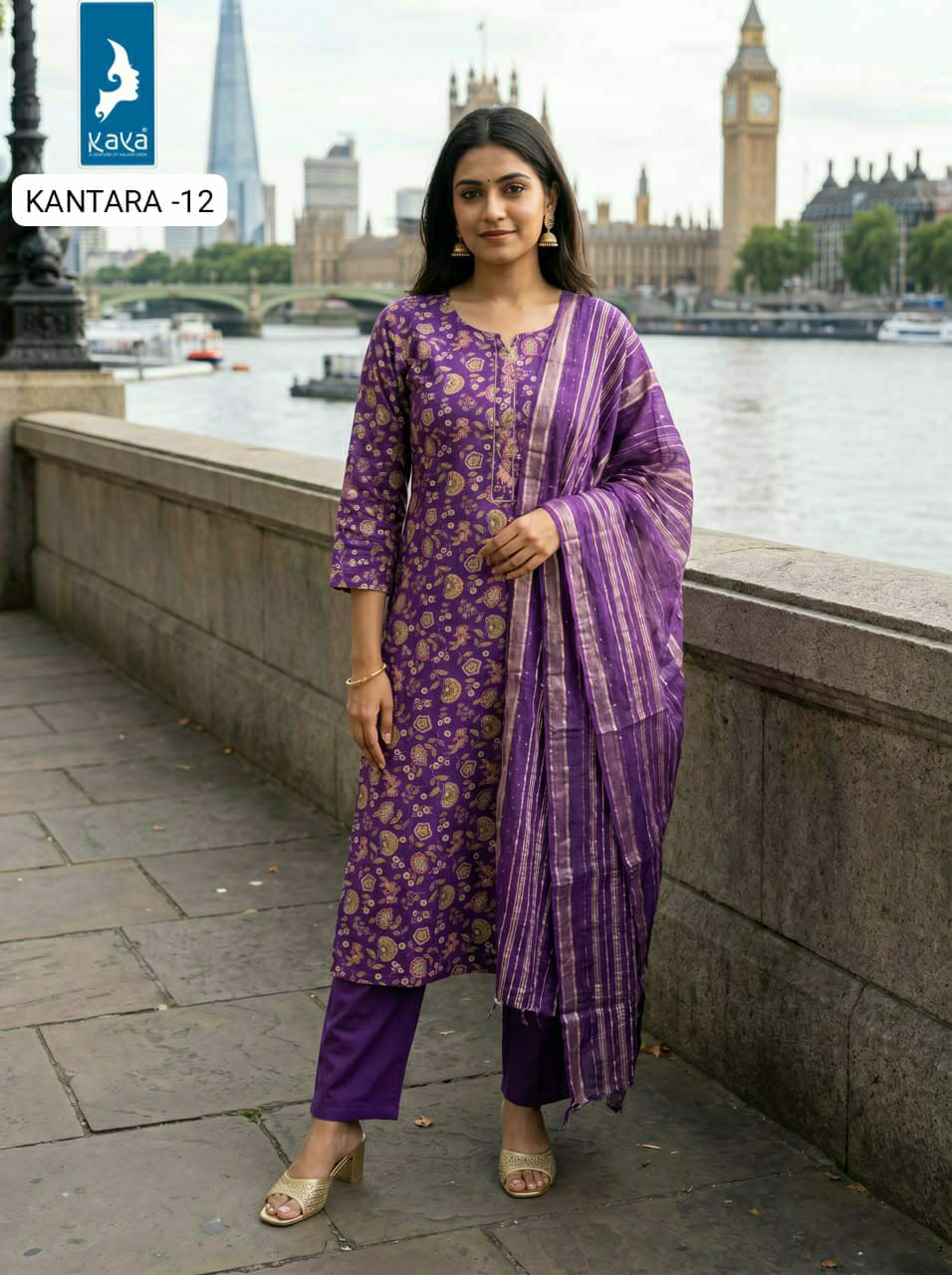 Kaya Kurti Kantara Printed Salwar Kameez Size Set collection 17