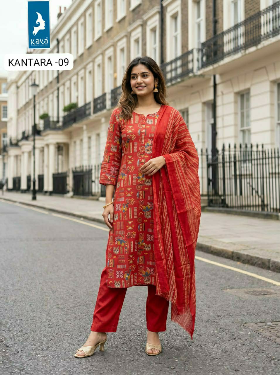 Kaya Kurti Kantara Printed Salwar Kameez Size Set collection 6