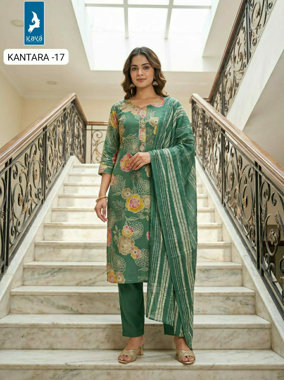 Kaya Kurti Kantara Printed Salwar Kameez Size Set collection 5