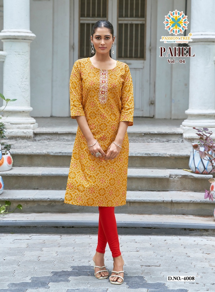 Passion Tree Pahel Vol 4 Printed Kurtis Catalog collection 4