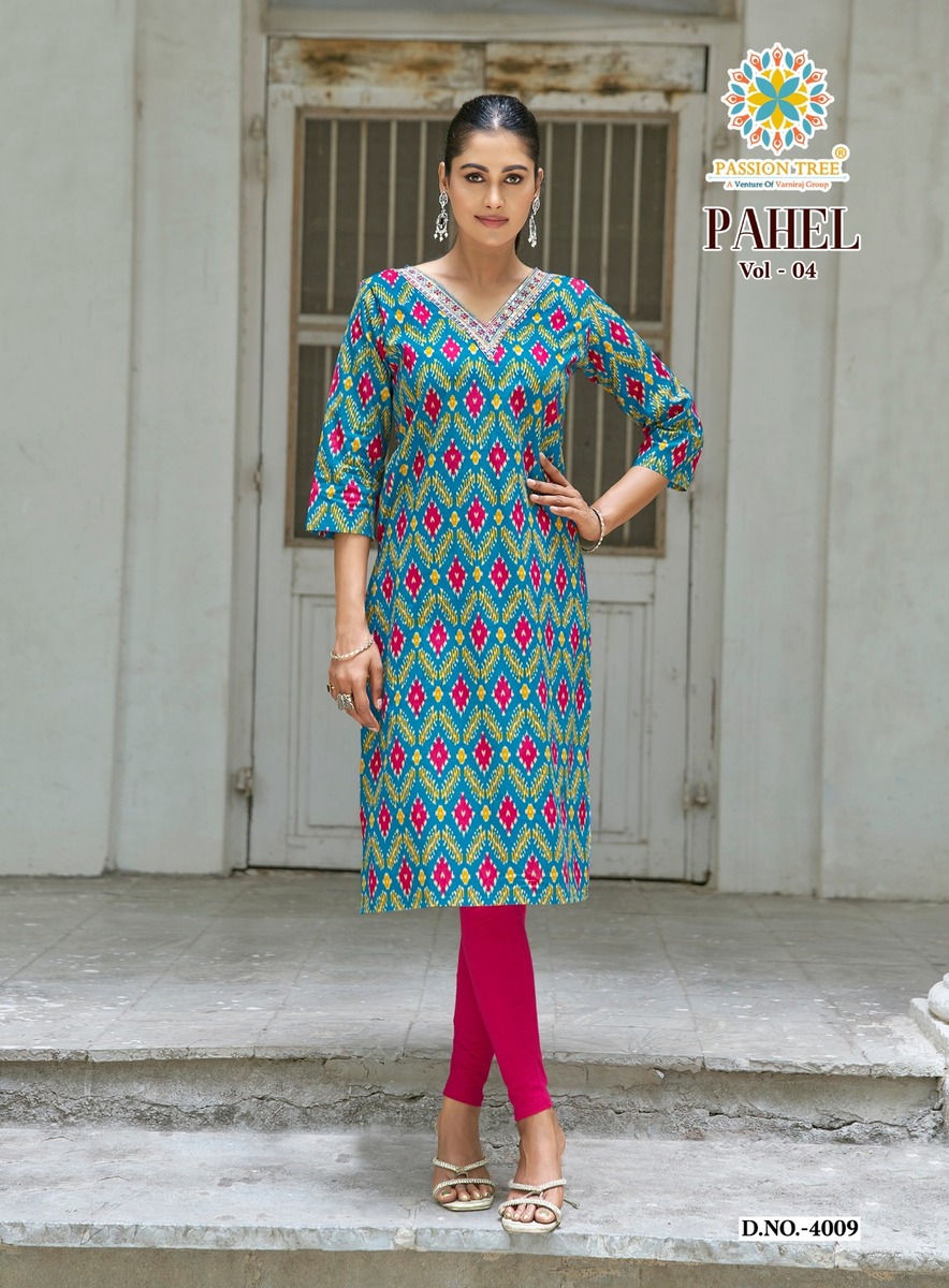 Passion Tree Pahel Vol 4 Printed Kurtis Catalog collection 2
