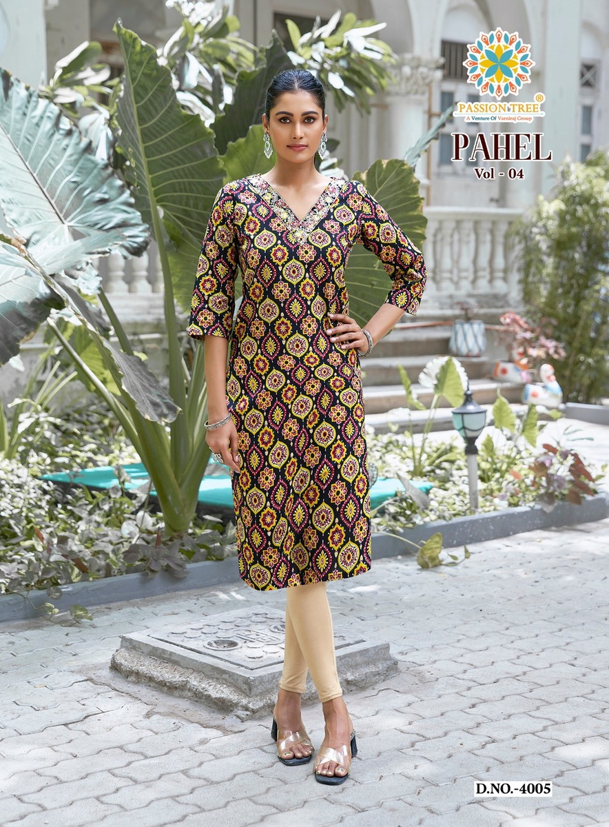 Passion Tree Pahel Vol 4 Printed Kurtis Catalog collection 5