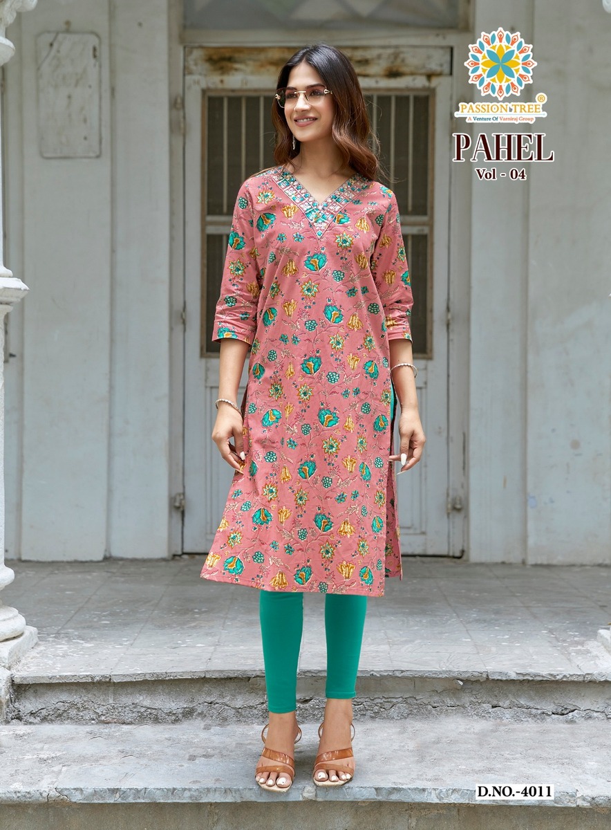 Passion Tree Pahel Vol 4 Printed Kurtis Catalog collection 1