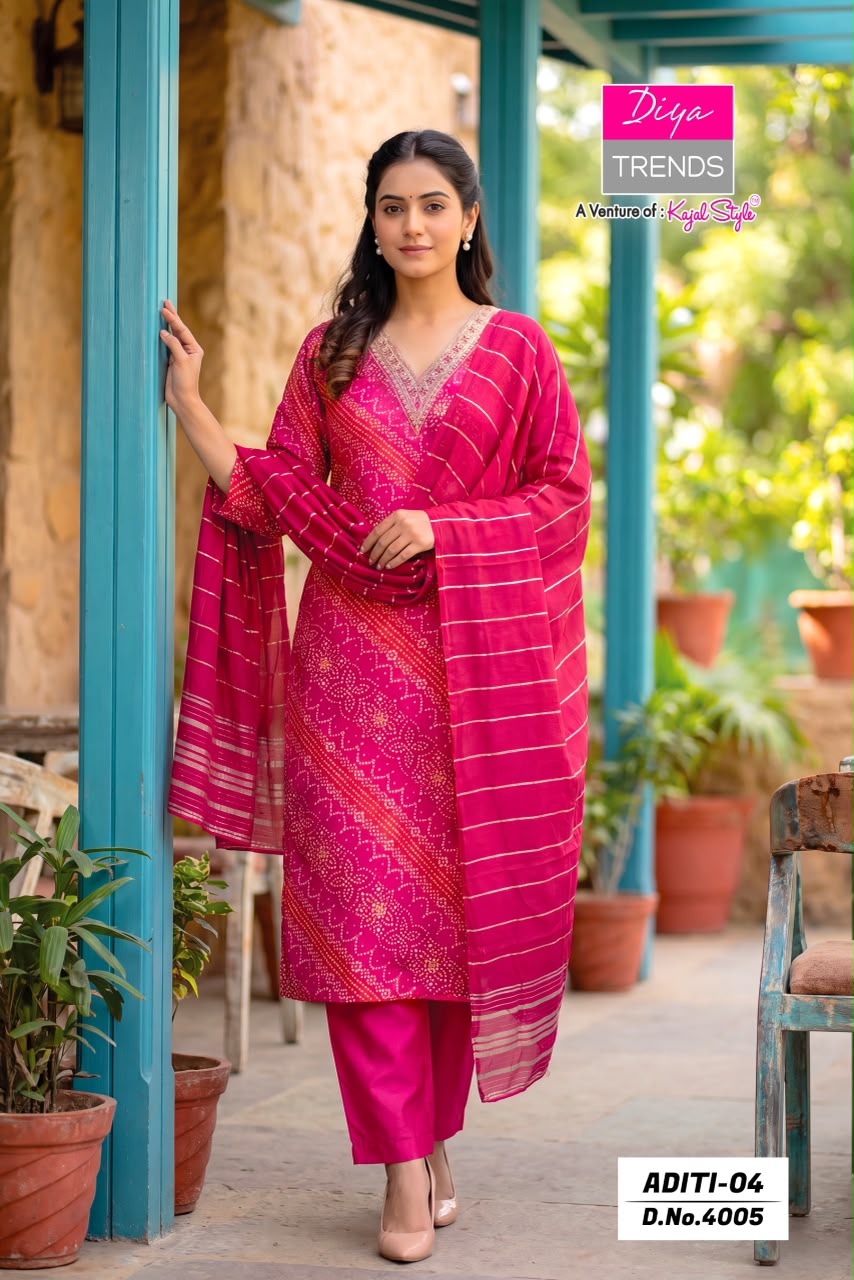 Diya Trends Aditi Vol 04 Printed Salwar Kameez Size Set collection 3