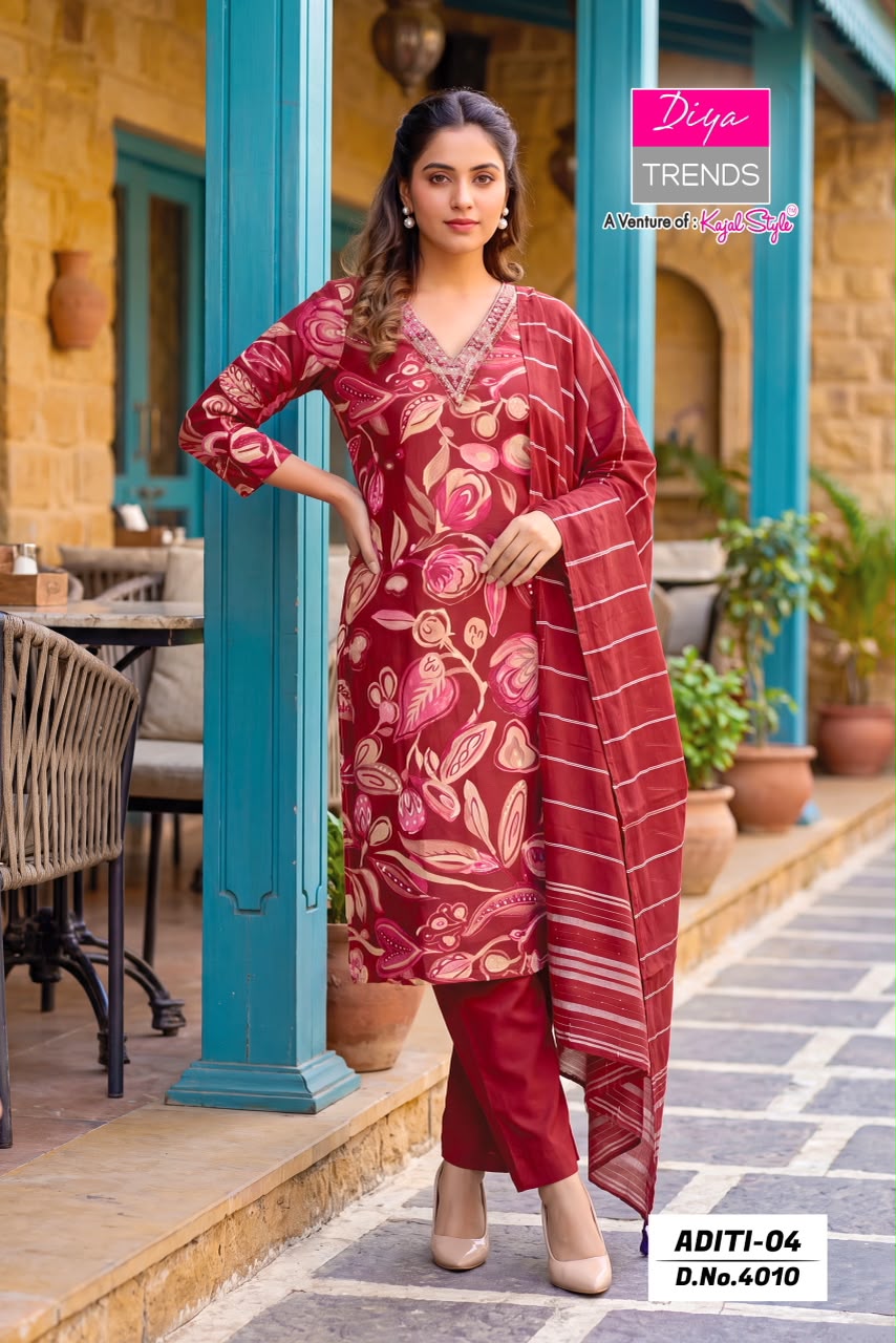 Diya Trends Aditi Vol 04 Printed Salwar Kameez Size Set collection 2