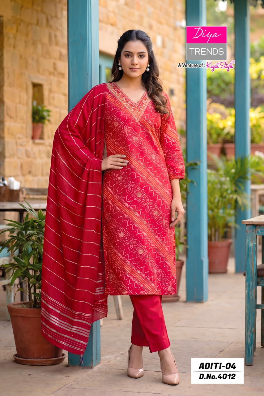 Diya Trends Aditi Vol 04 Printed Salwar Kameez Size Set collection 10