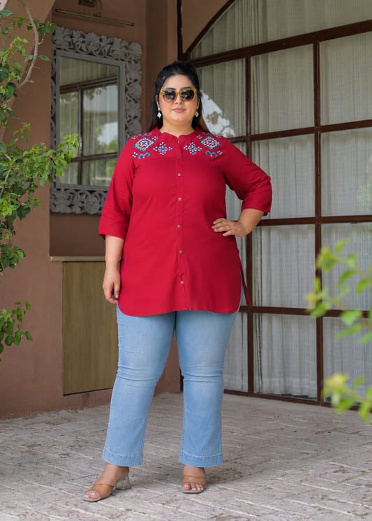 Aarvee Creation Fab Rayon Kurtis Size Set collection 1