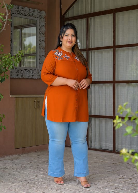Aarvee Creation Fab Rayon Kurtis Size Set collection 4