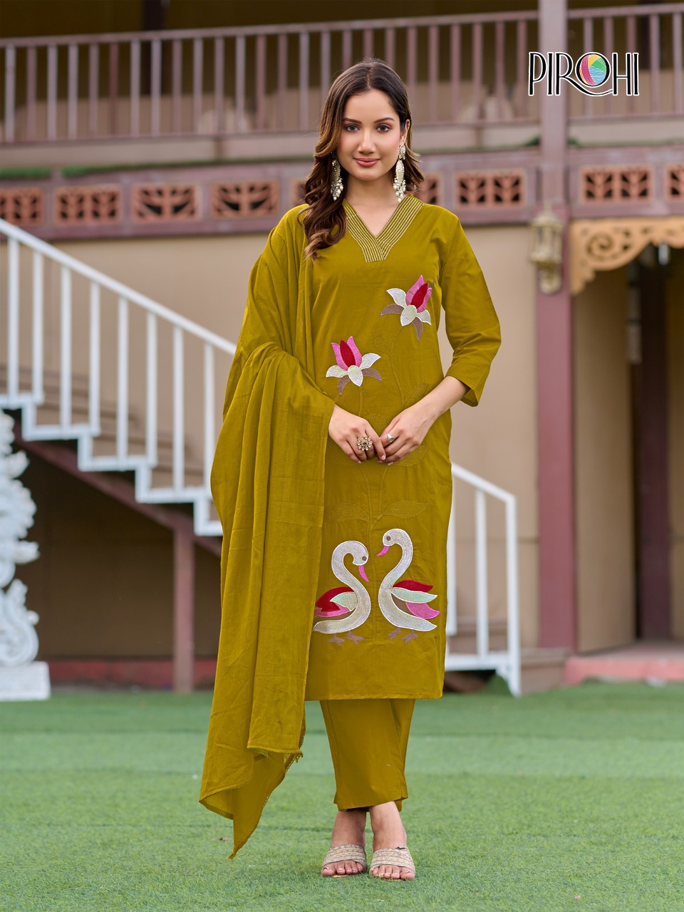 Pirohi Duck Embroidery Salwar Kameez Size Set collection 7