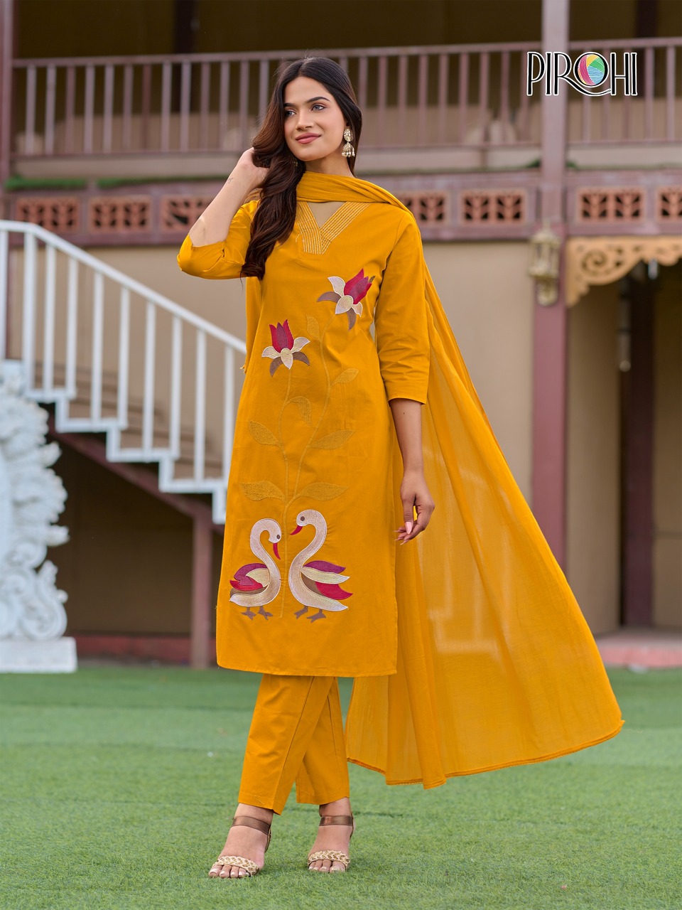Pirohi Duck Embroidery Salwar Kameez Size Set collection 3