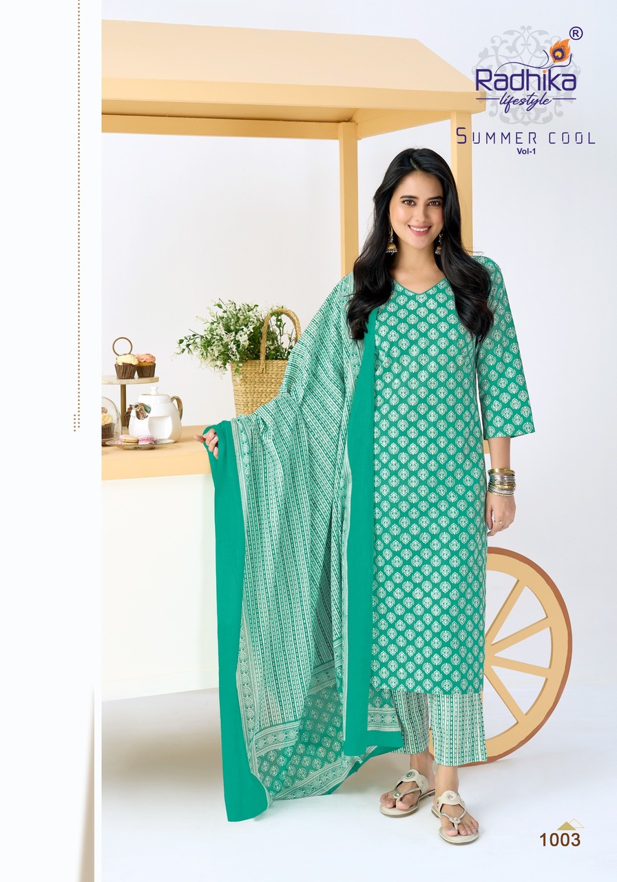 Radhika Lifestyle Summer Cool Cotton Salwar Kameez Catalog collection 18