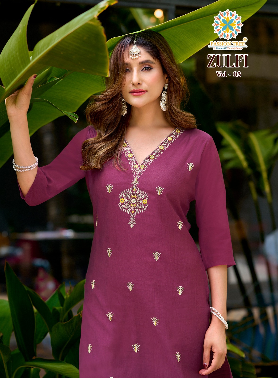 Passion Tree Zulfi Vol 3 Straight Cut Kurti Catalog collection 8