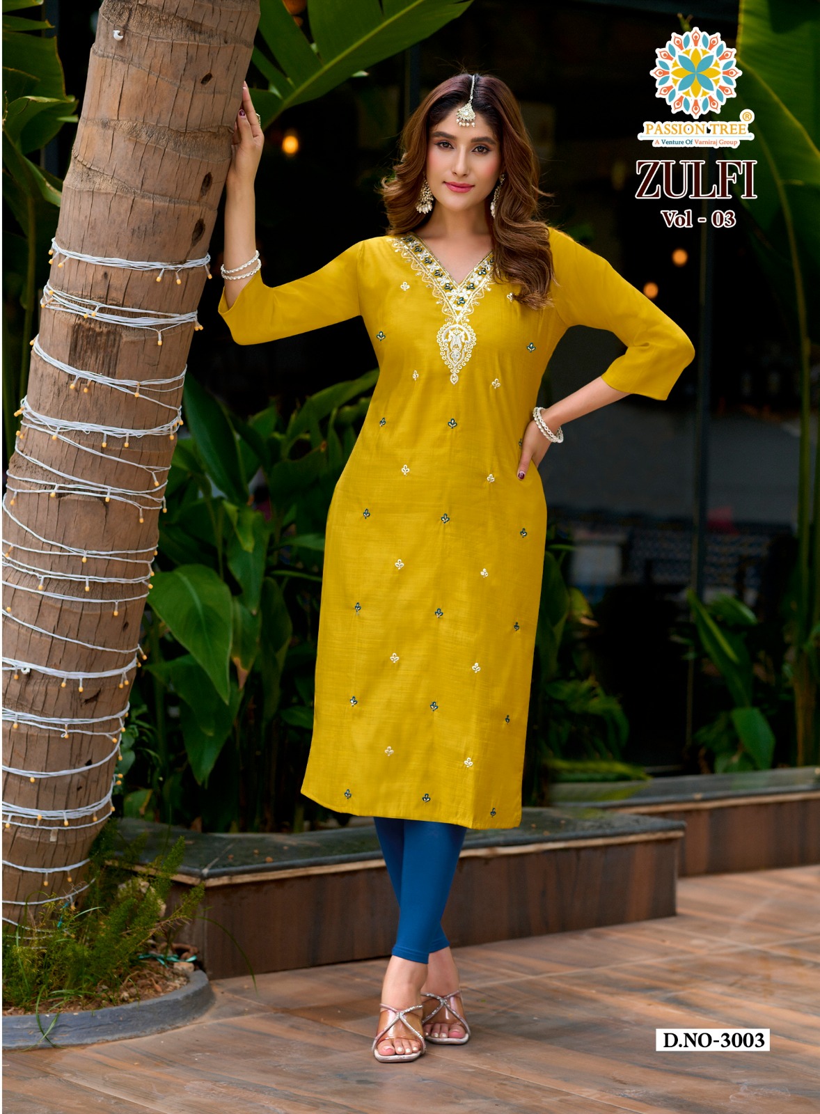 Passion Tree Zulfi Vol 3 Straight Cut Kurti Catalog collection 4