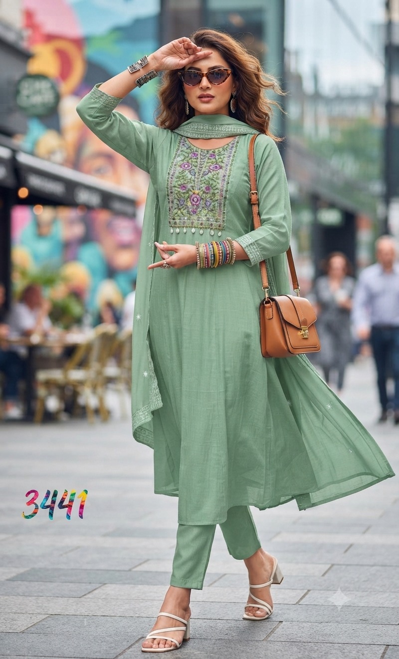 Aarvee Creation Dno 3441 Readymade Dress Size Set collection 1