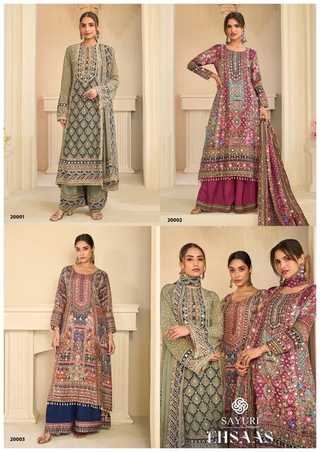 Sayuri Designer Ehsaas Wedding Party Salwar Suits Catalog collection 1