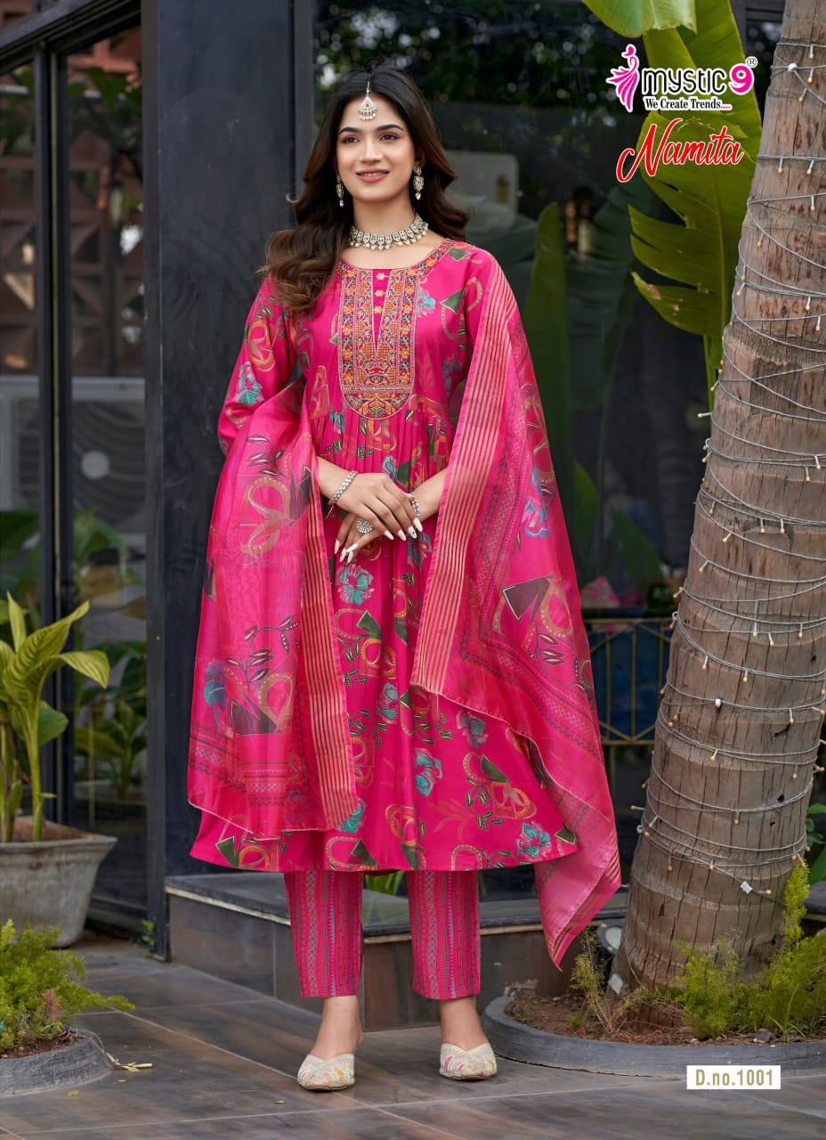 Mystic 9 Namita Vol 1 Printed Salwar Kameez Catalog collection 15
