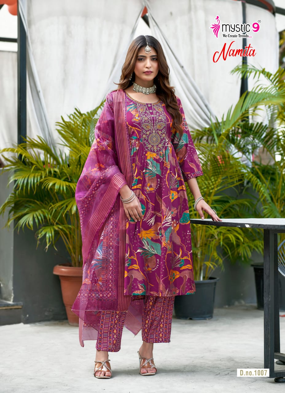 Mystic 9 Namita Vol 1 Printed Salwar Kameez Catalog collection 11