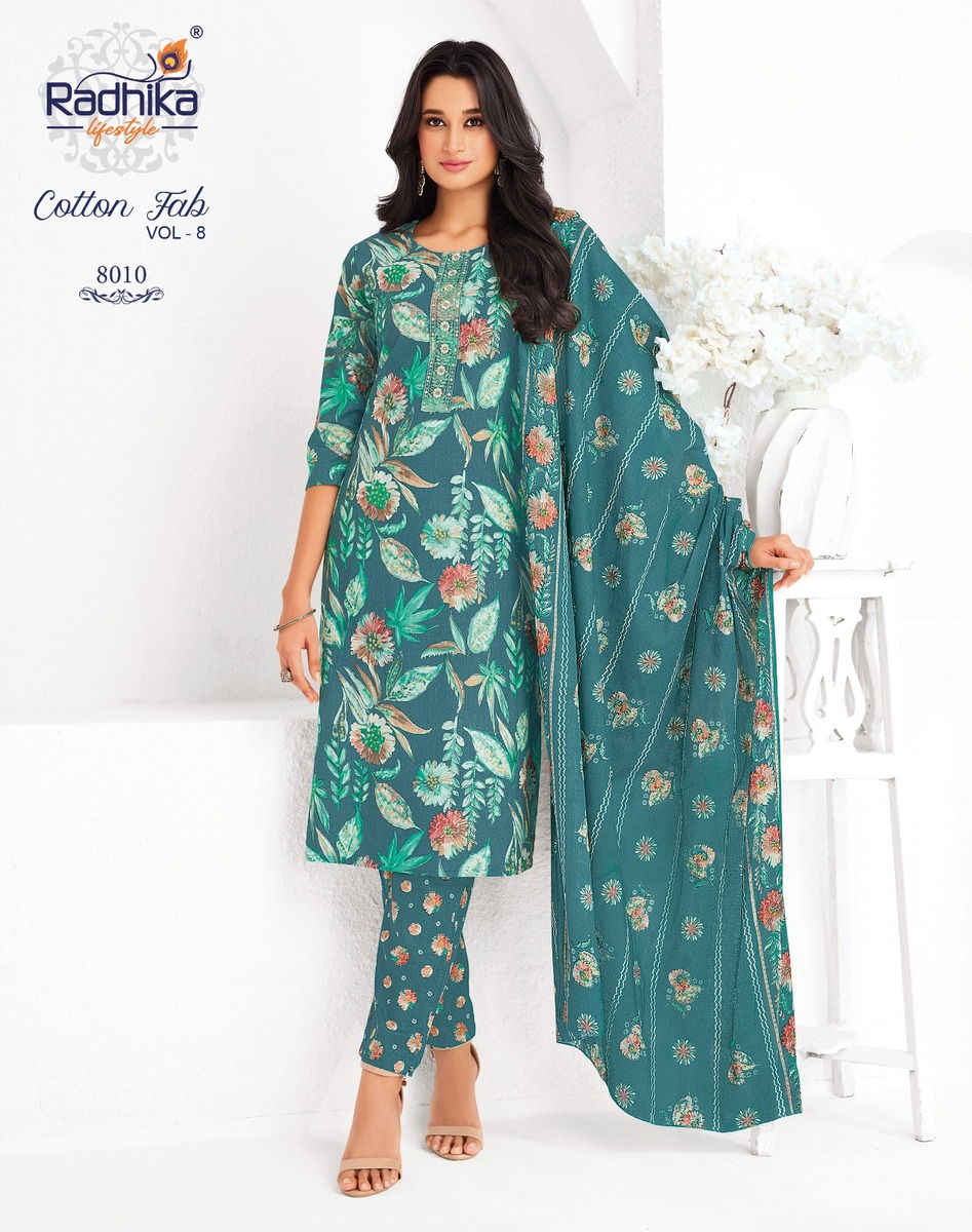 Radhika Lifestyle Cotton Fab Vol 8 Salwar Kameez Catalogat collection 9
