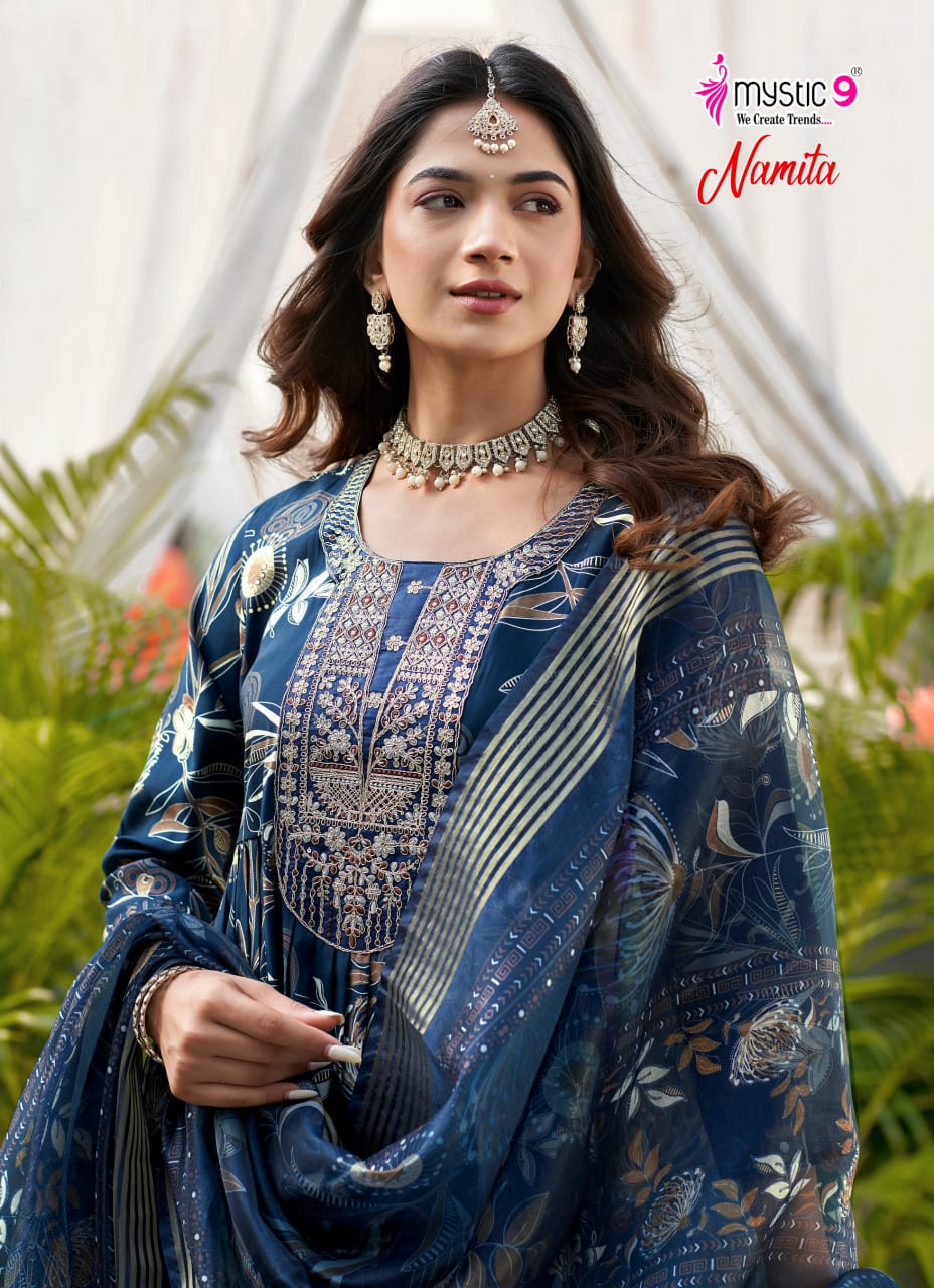 Mystic 9 Namita Vol 1 Printed Salwar Kameez Catalog collection 9