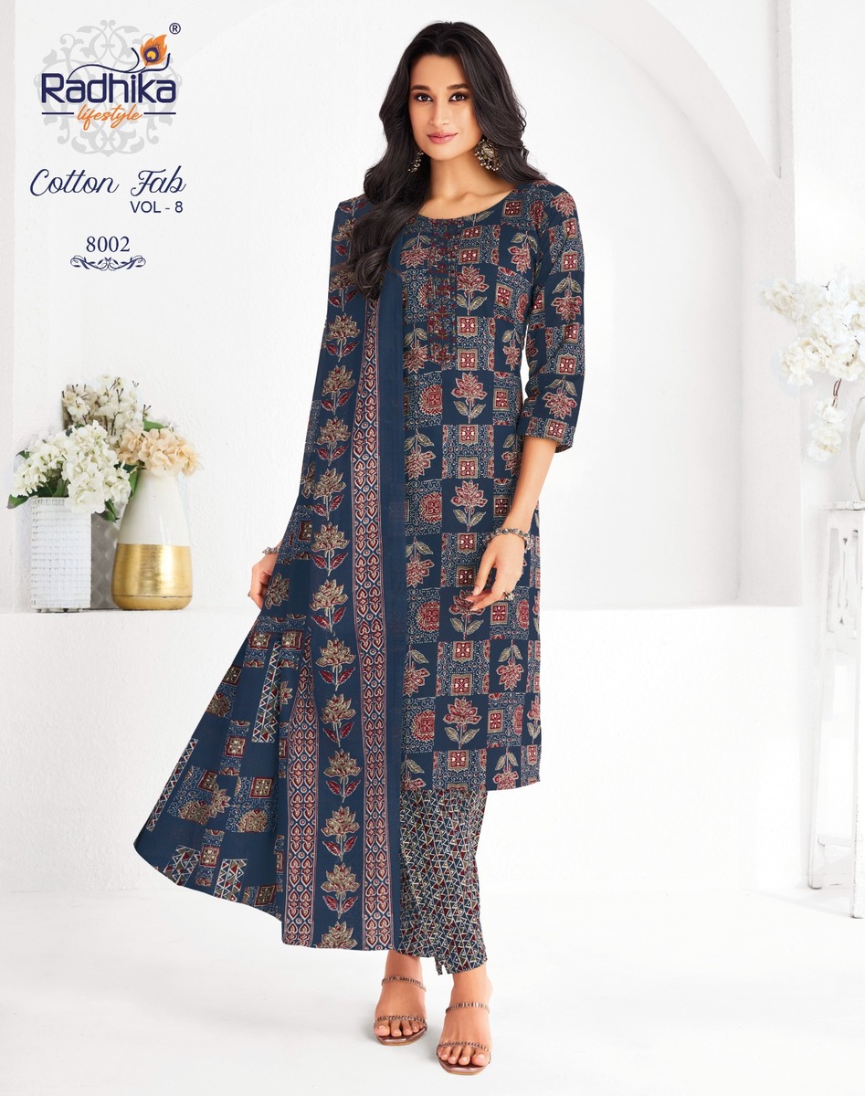 Radhika Lifestyle Cotton Fab Vol 8 Salwar Kameez Catalogat collection 10